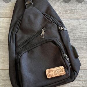 N8ive Approach Sling Bag heather grey canvas nwt in packaging